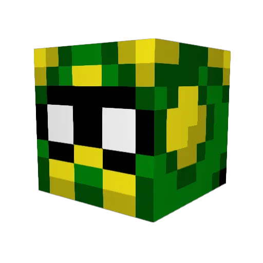 MegaRock35 Minecraft avatar head, 3D render