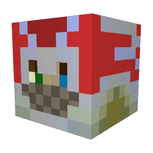 MegaSamax Minecraft avatar head, 3D render