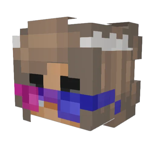 MegaSchwul Minecraft avatar head, 3D render