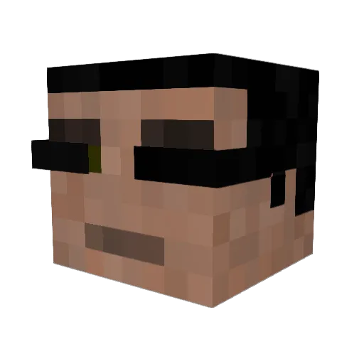 MegaSpoon Minecraft avatar head, 3D render