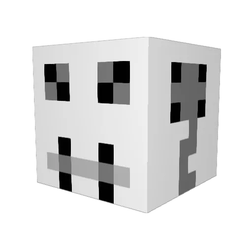 MegaVic Minecraft avatar head, 3D render