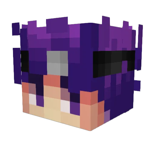 MegaVoice Minecraft avatar head, 3D render