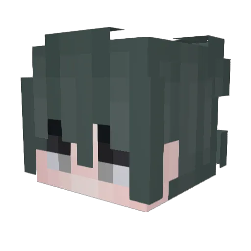 MegaWeeenie Minecraft avatar head, 3D render