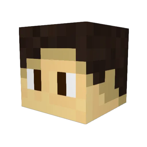 MegaWorldTime Minecraft avatar head, 3D render