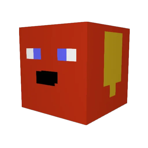 MegaZerlega Minecraft avatar head, 3D render