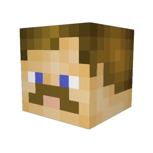 Mega_Data Minecraft avatar head, 3D render