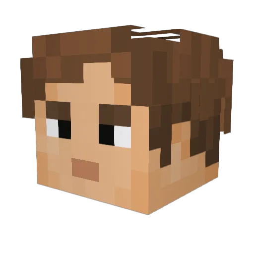 Mega_Gold Minecraft avatar head, 3D render