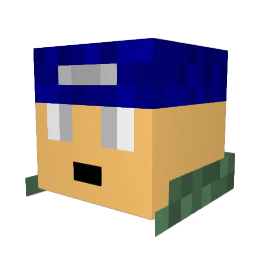 Mega_HSS Minecraft avatar head, 3D render