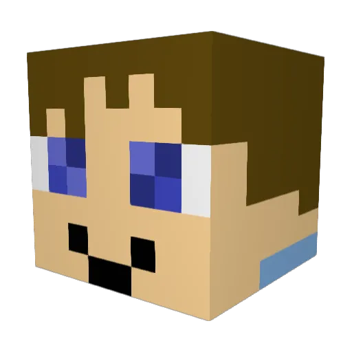 Mega_Mateo Minecraft avatar head, 3D render