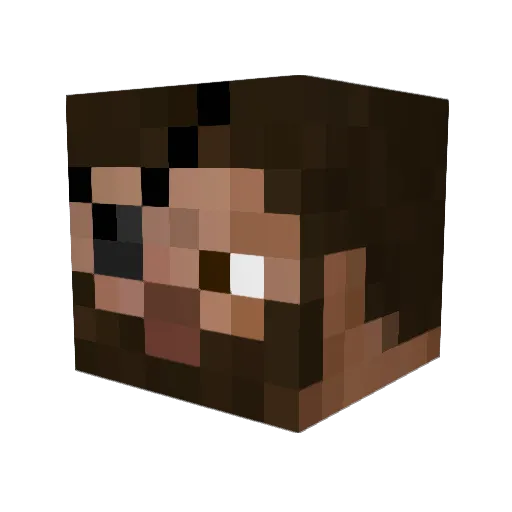 Mega_Nam Minecraft avatar head, 3D render