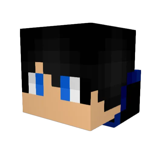 Mega_Nubik Minecraft avatar head, 3D render