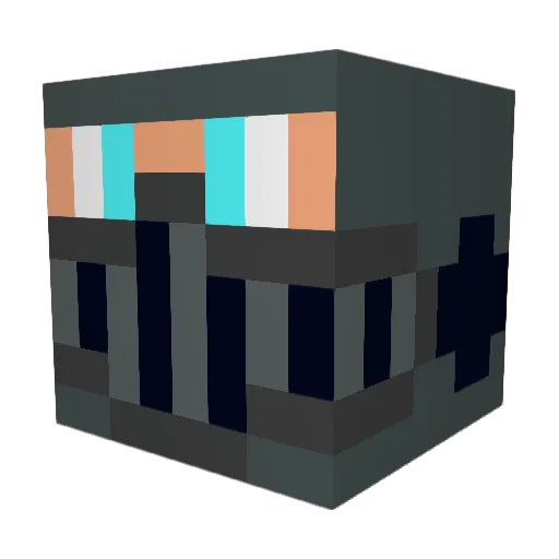 MegaaKnight Minecraft avatar head, 3D render