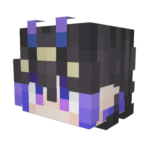 Megabatt Minecraft avatar head, 3D render