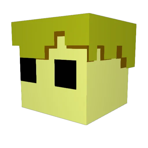 Megabee10 Minecraft avatar head, 3D render
