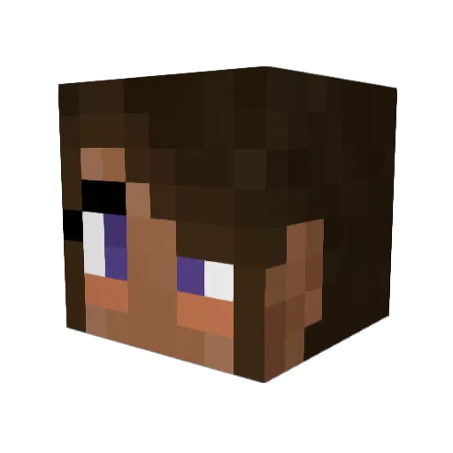 Megabooboo Minecraft avatar head, 3D render