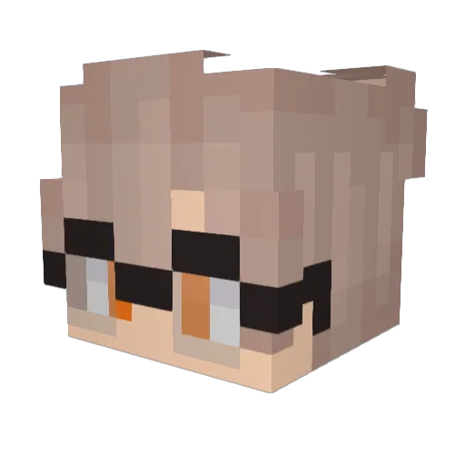 Megabot7rr Minecraft avatar head, 3D render