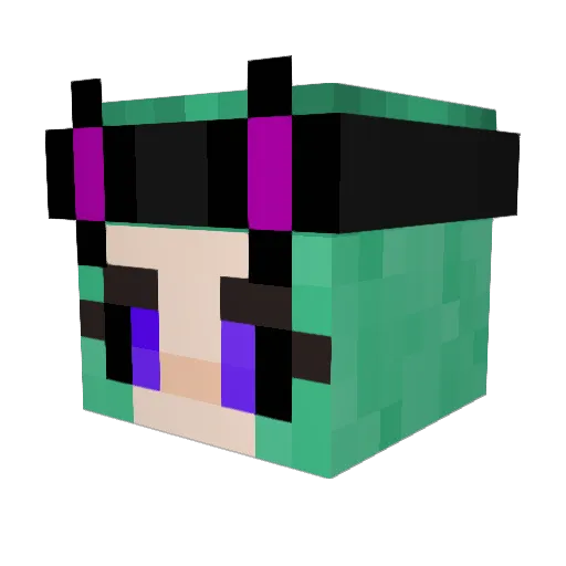 Megacharboss Minecraft avatar head, 3D render
