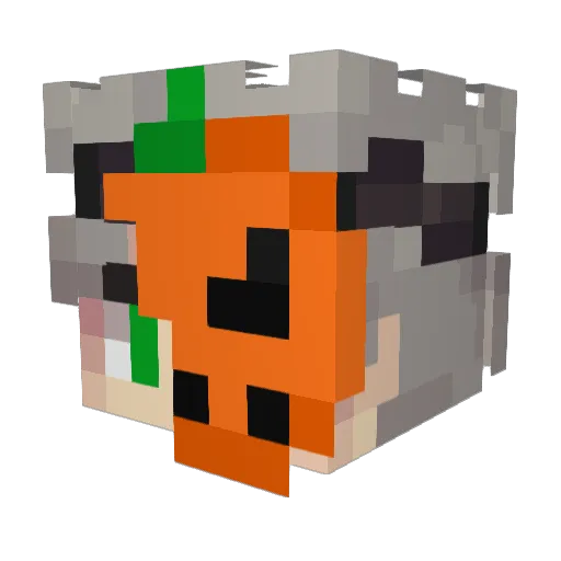 Megaesig Minecraft avatar head, 3D render