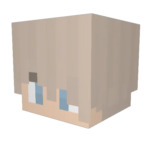 Megaleon Minecraft avatar head, 3D render