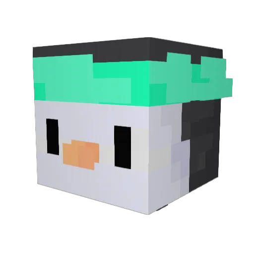 Megalion Minecraft avatar head, 3D render