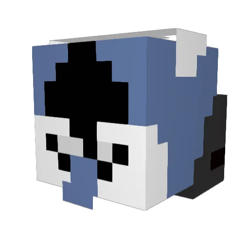 Megalogoro Minecraft avatar head, 3D render