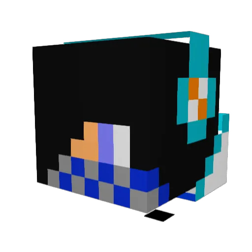 Megalomaniacat Minecraft avatar head, 3D render