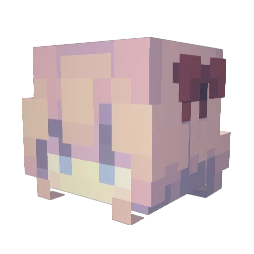 Megalotonin Minecraft avatar head, 3D render