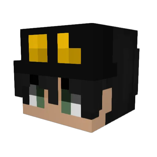 Megalynch Minecraft avatar head, 3D render