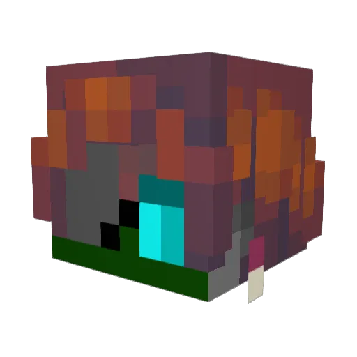 Megamago Minecraft avatar head, 3D render