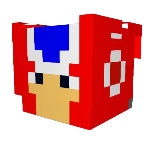 Megaman283 Minecraft avatar head, 3D render