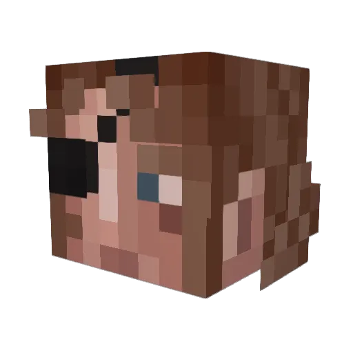 MegamanPsy Minecraft avatar head, 3D render