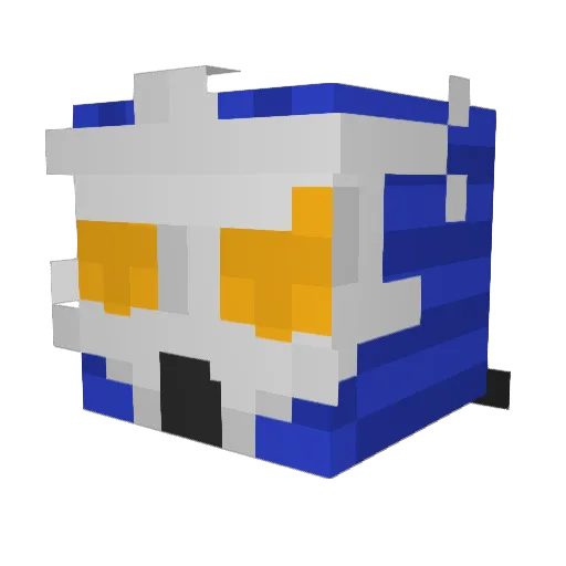 Megamanxzero Minecraft avatar head, 3D render