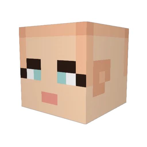 Megame883 Minecraft avatar head, 3D render