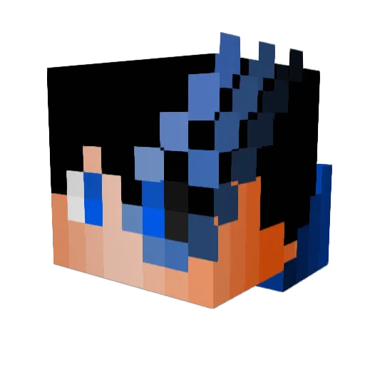 Megamigraine Minecraft avatar head, 3D render