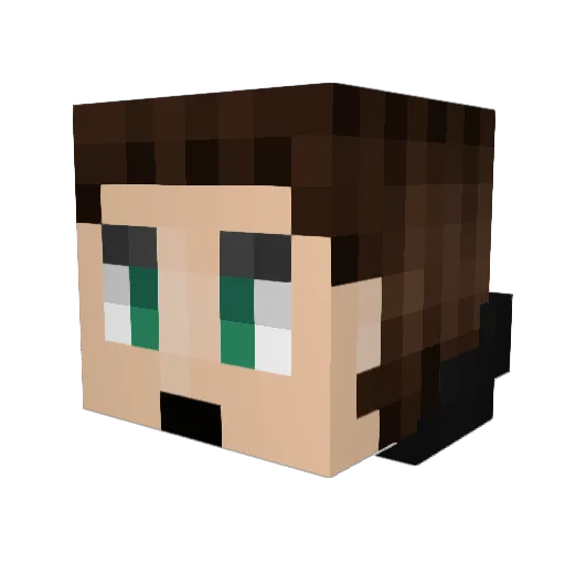 Megaminerrr Minecraft avatar head, 3D render