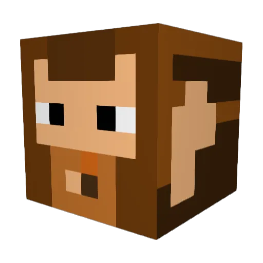 Megamonkey122 Minecraft avatar head, 3D render