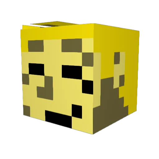 Megamoosie Minecraft avatar head, 3D render