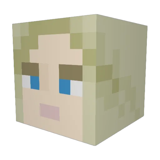 MeganA444 Minecraft avatar head, 3D render