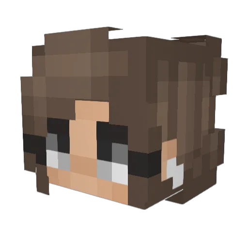 MeganFree Minecraft avatar head, 3D render