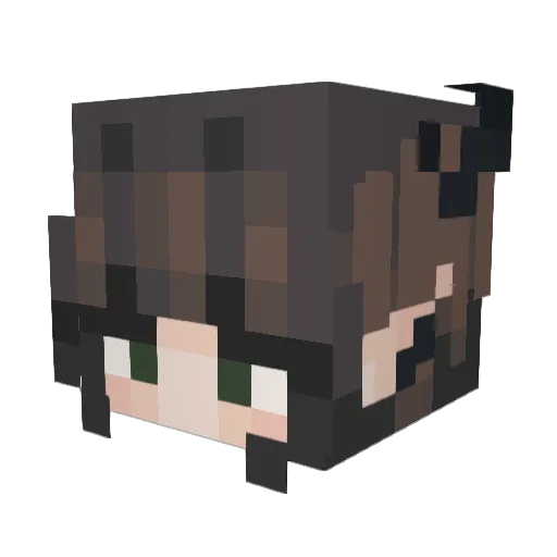 MeganKvv Minecraft avatar head, 3D render