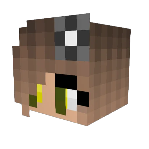 MeganTheTrencher Minecraft avatar head, 3D render