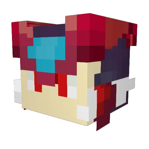 Meganano_Z Minecraft avatar head, 3D render