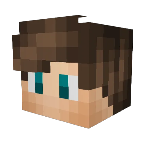 Meganova2 Minecraft avatar head, 3D render