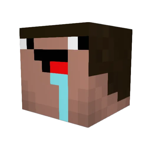 Megapollon Minecraft avatar head, 3D render