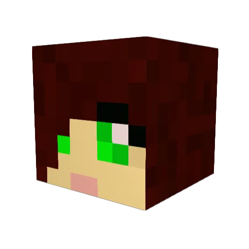 Megarooski Minecraft avatar head, 3D render