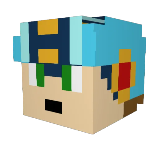 Megasd093 Minecraft avatar head, 3D render