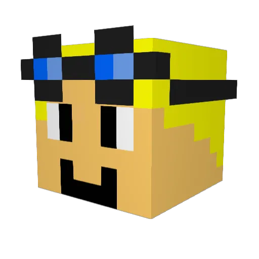 Megastaley Minecraft avatar head, 3D render
