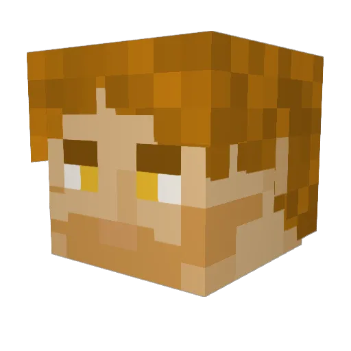 Megatchaud Minecraft avatar head, 3D render