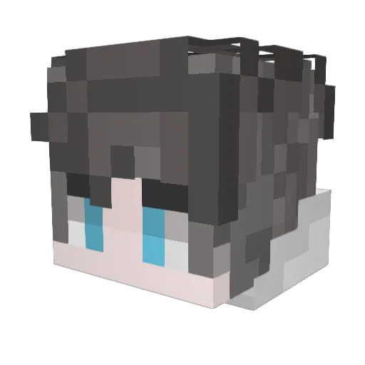 Megatrololo Minecraft avatar head, 3D render