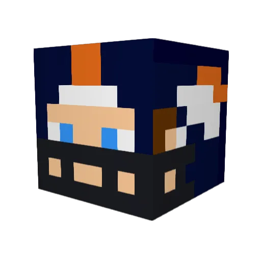 Megatron13579 Minecraft avatar head, 3D render